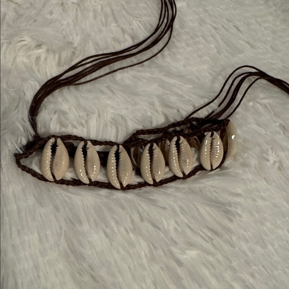 Brown Cowrie Shell Adjustable Bracelet or Necklace - Picture 4 of 6